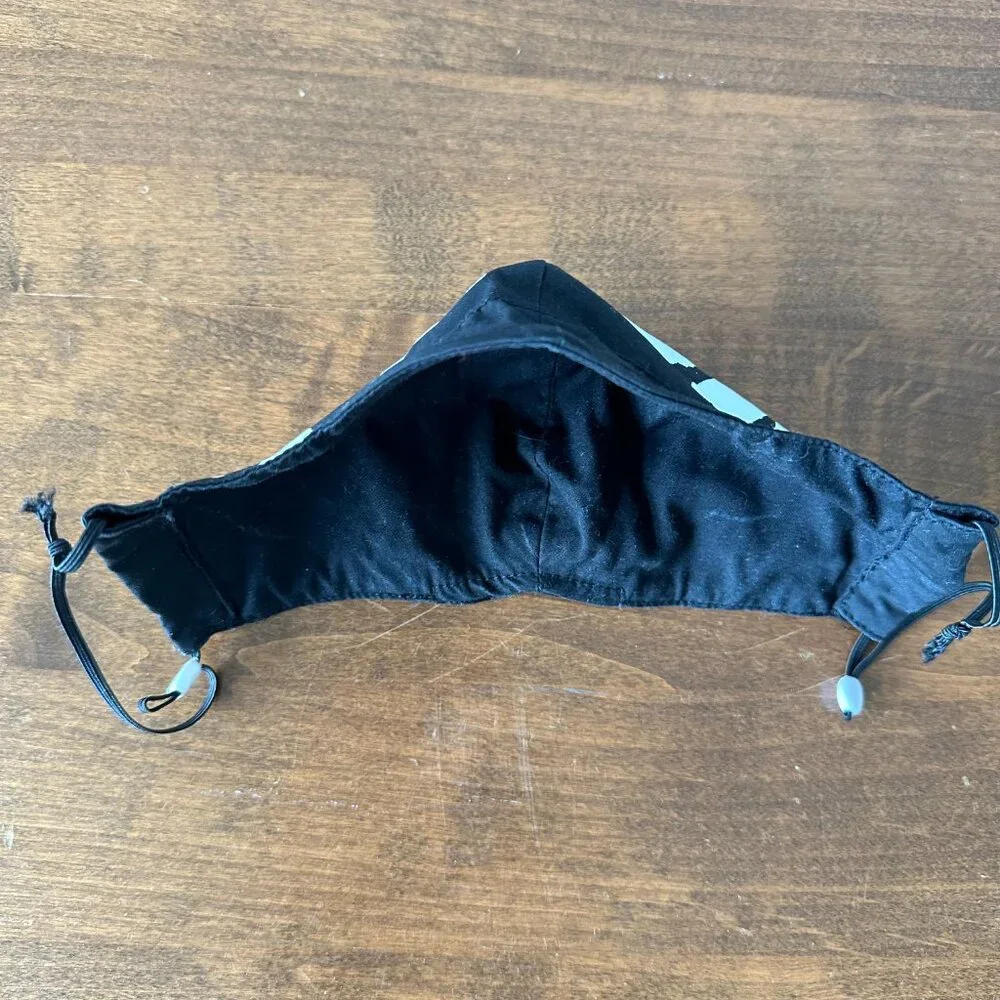 Vote Face Mask Black Fabric Washable Adult Unisex